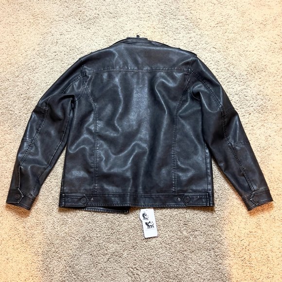 NWT David Outerwear Mens Leather Jacket - Picture 3 of 14